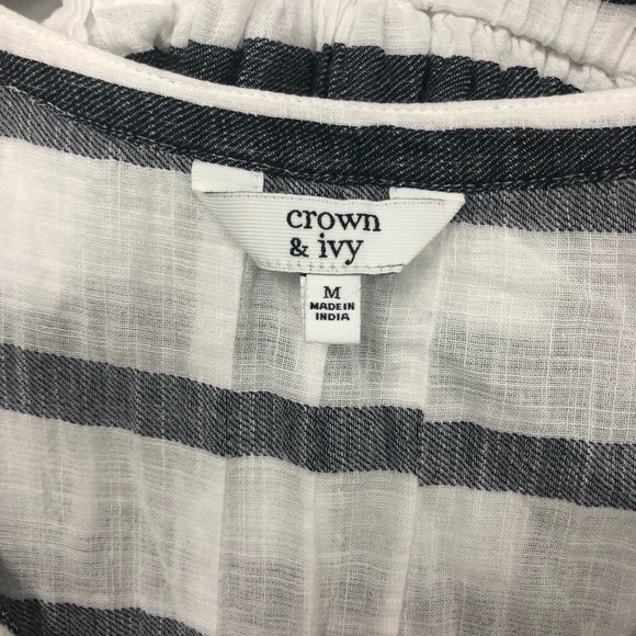 CROWN‎ & IVY STRIPED EYELET SET M - Picture 3 of 3